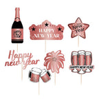 New Year Cocktail Picks - Rose Gold - 7pcs