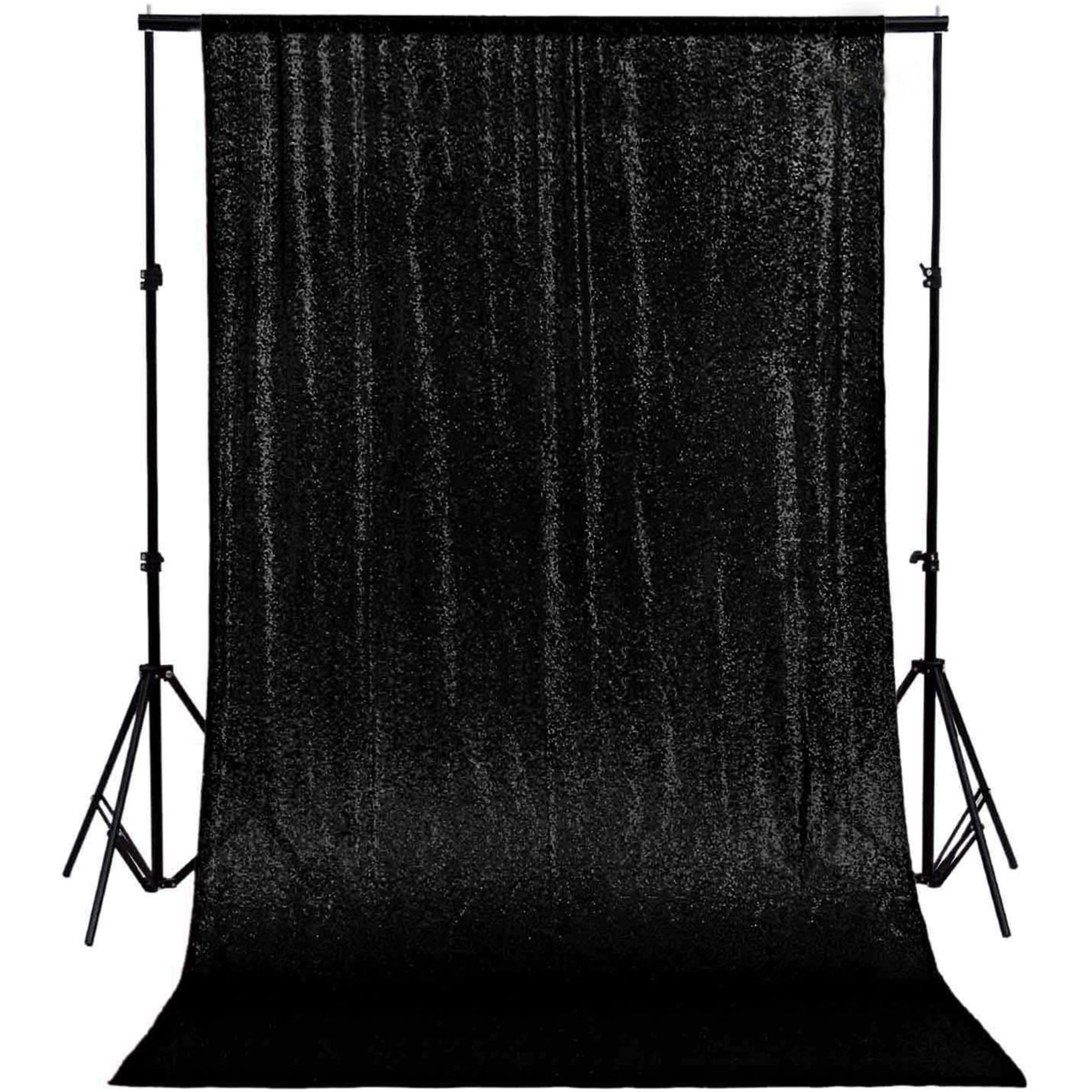 4ft x 9ft Sequin Backdrop Photography - Black