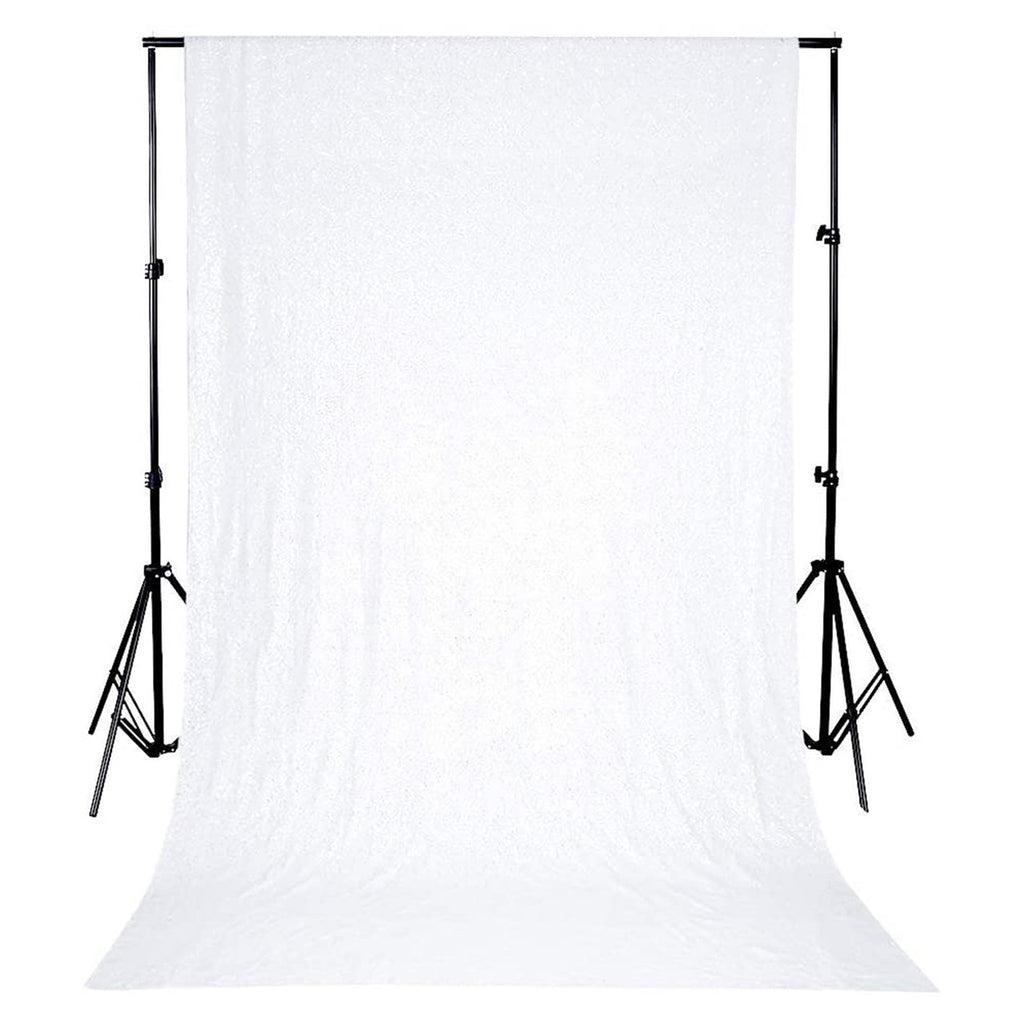 4ft x 9ft Sequin Backdrop Photography - White