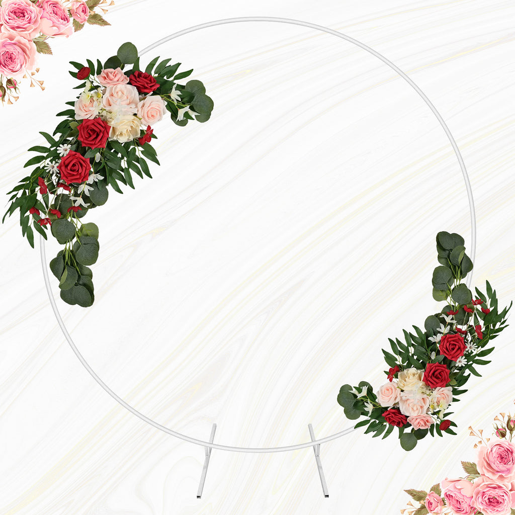 Balloon Arch Stand with Base for Floor Frame - White