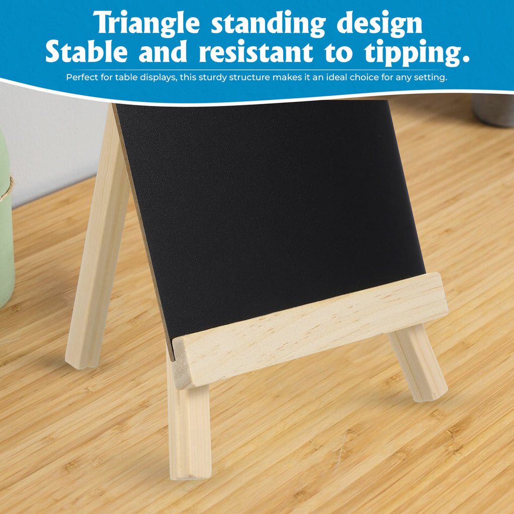 Blackboard with Wooden Easel Stand (23 x 12 cm)
