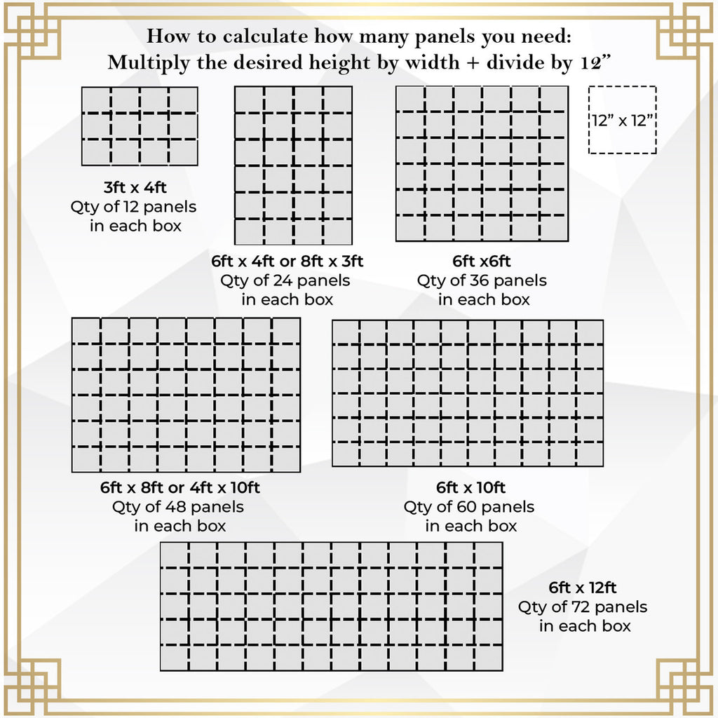 Square Sequin Wall Backdrop Panels x 12