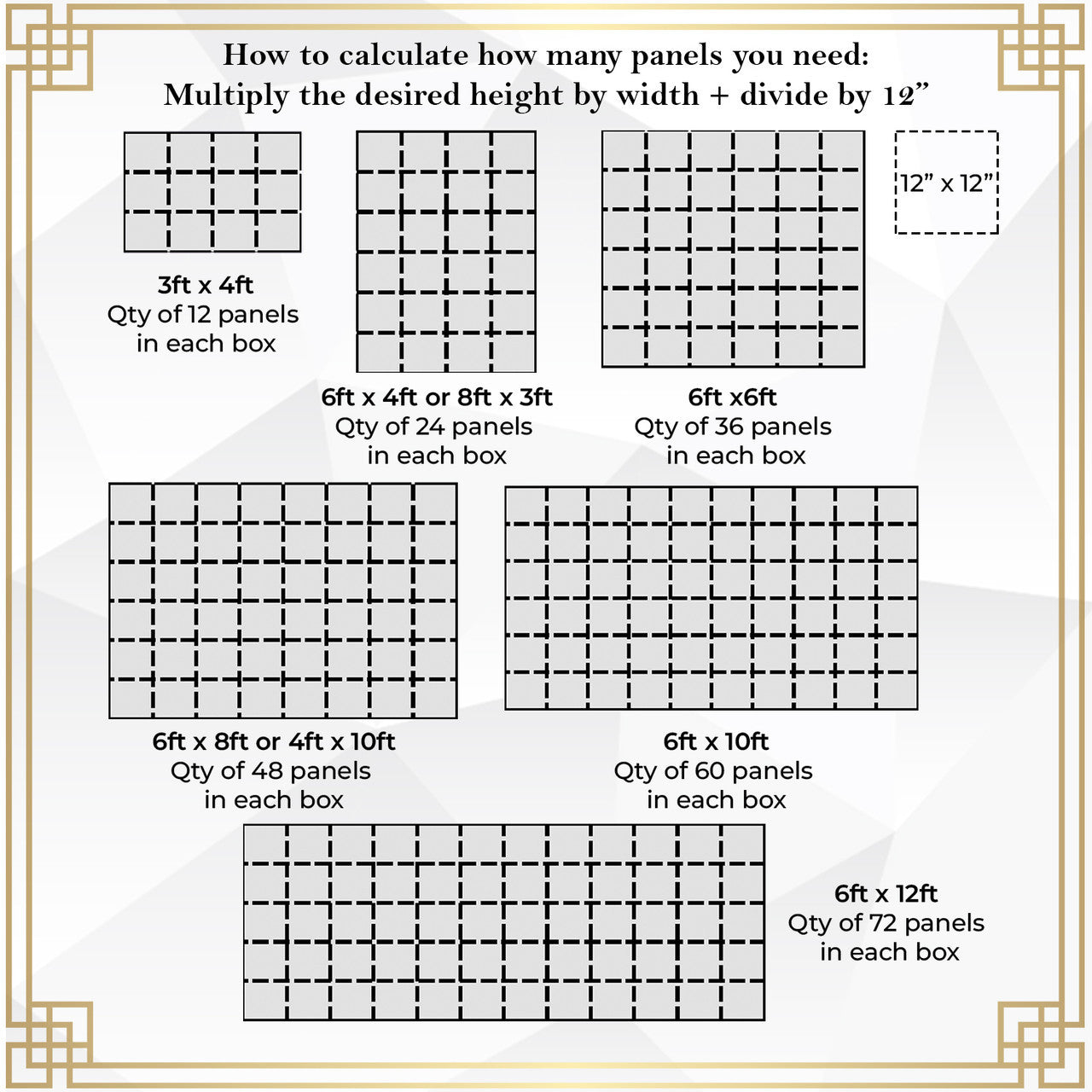 Square Sequin Wall Backdrop Panels x 12