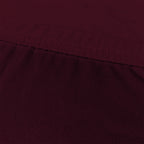 Short Velvet-Touch Spandex Chair Cover - Wine Red