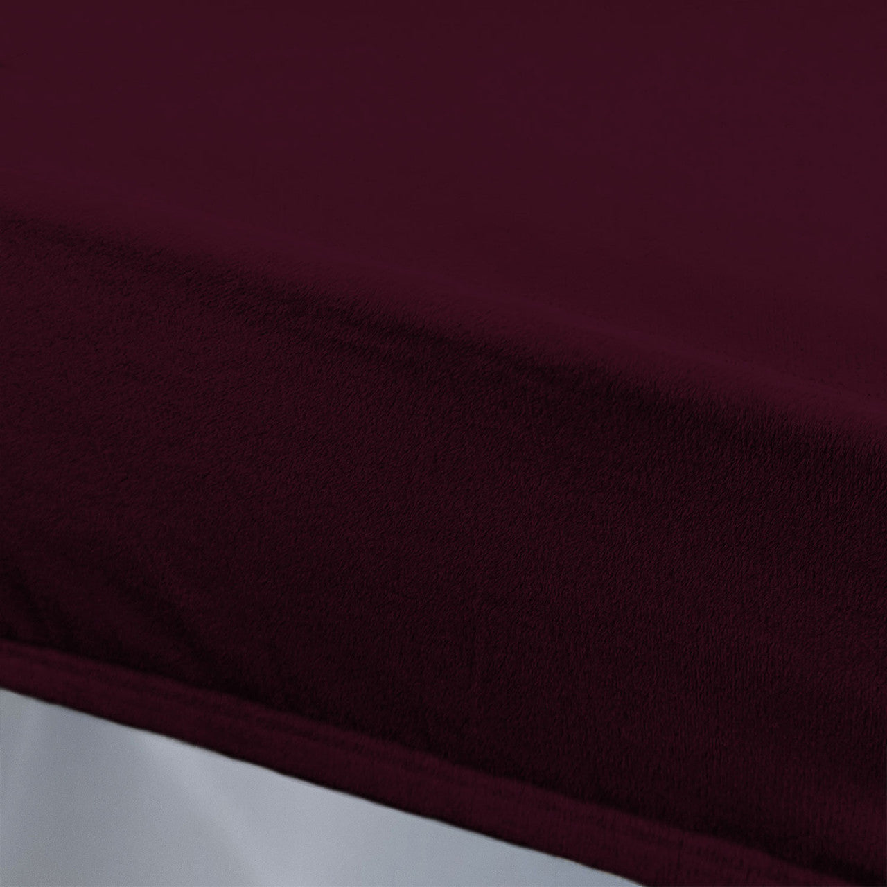 Short Velvet-Touch Spandex Chair Cover - Wine Red