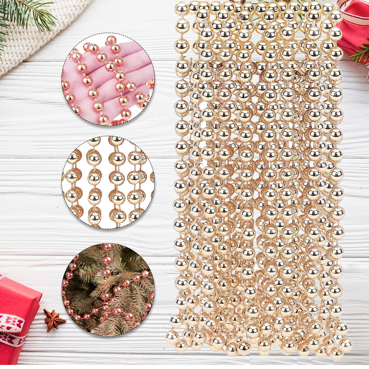 Hanging Beads - Champagne