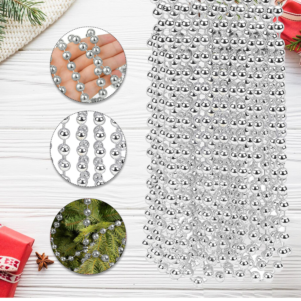 Hanging Beads - Silver