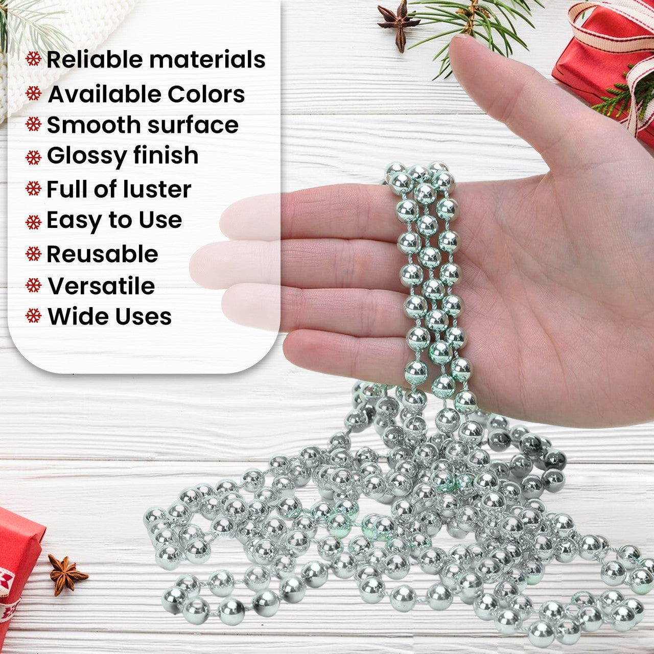 Hanging Beads - Silver