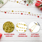 Hanging Beads - Red & Gold