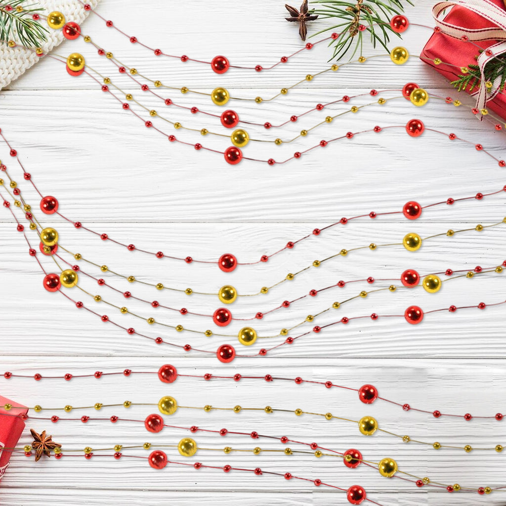 Hanging Beads - Red & Gold