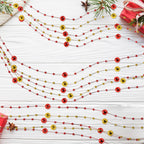 Hanging Beads - Red & Gold