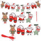 Christmas 2D Santa Assorted Bunting Banner - 3m