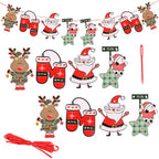 Christmas 2D Santa Assorted Bunting Banner - 3m