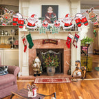 Christmas 2D Santa Assorted Bunting Banner - 3m
