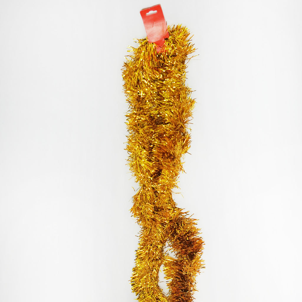 2m Christmas Tinsel Garland - Gold
