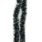 2m Christmas Tinsel Garland - Dark Green & White