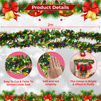 2m Christmas Tinsel Garland - Mix