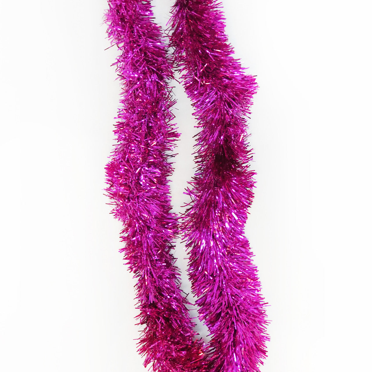 2m Christmas Tinsel Garland - Rose Pink