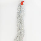 2m Christmas Tinsel Garland - Silver & White