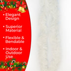2m Christmas Tinsel Garland - White