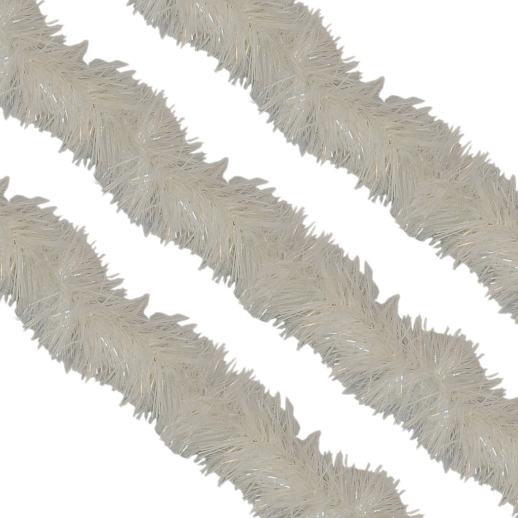 2m Christmas Tinsel Garland - White