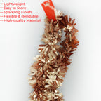 2m Christmas Wide Tinsel Garland - Champange