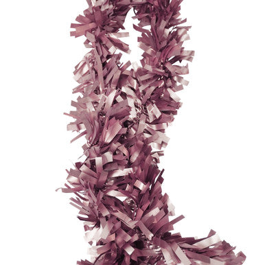 2m Christmas Wide Tinsel Garland - Baby Pink