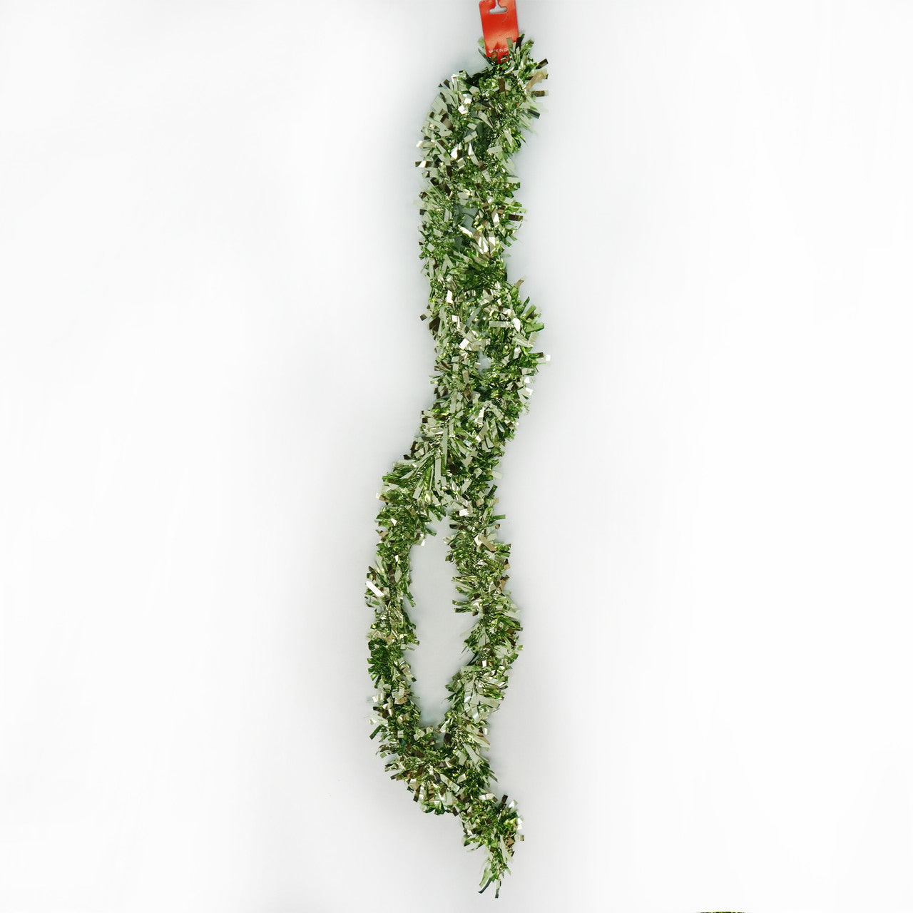 2m Christmas Wide Tinsel Garland - Apple Green