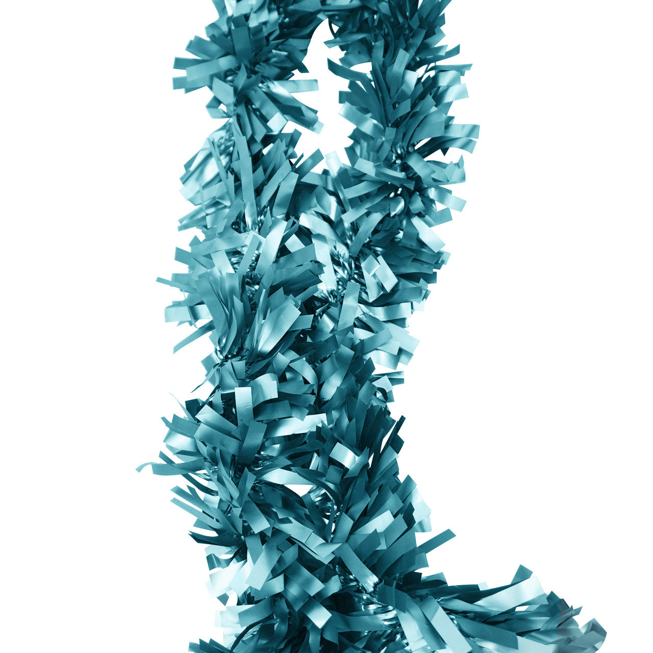 2m Christmas Wide Tinsel Garland - Baby Blue