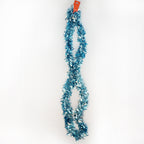 2m Christmas Wide Tinsel Garland - Baby Blue