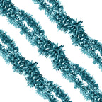 2m Christmas Wide Tinsel Garland - Baby Blue