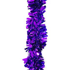 2m Christmas Wide Tinsel Garland - Dark Purple