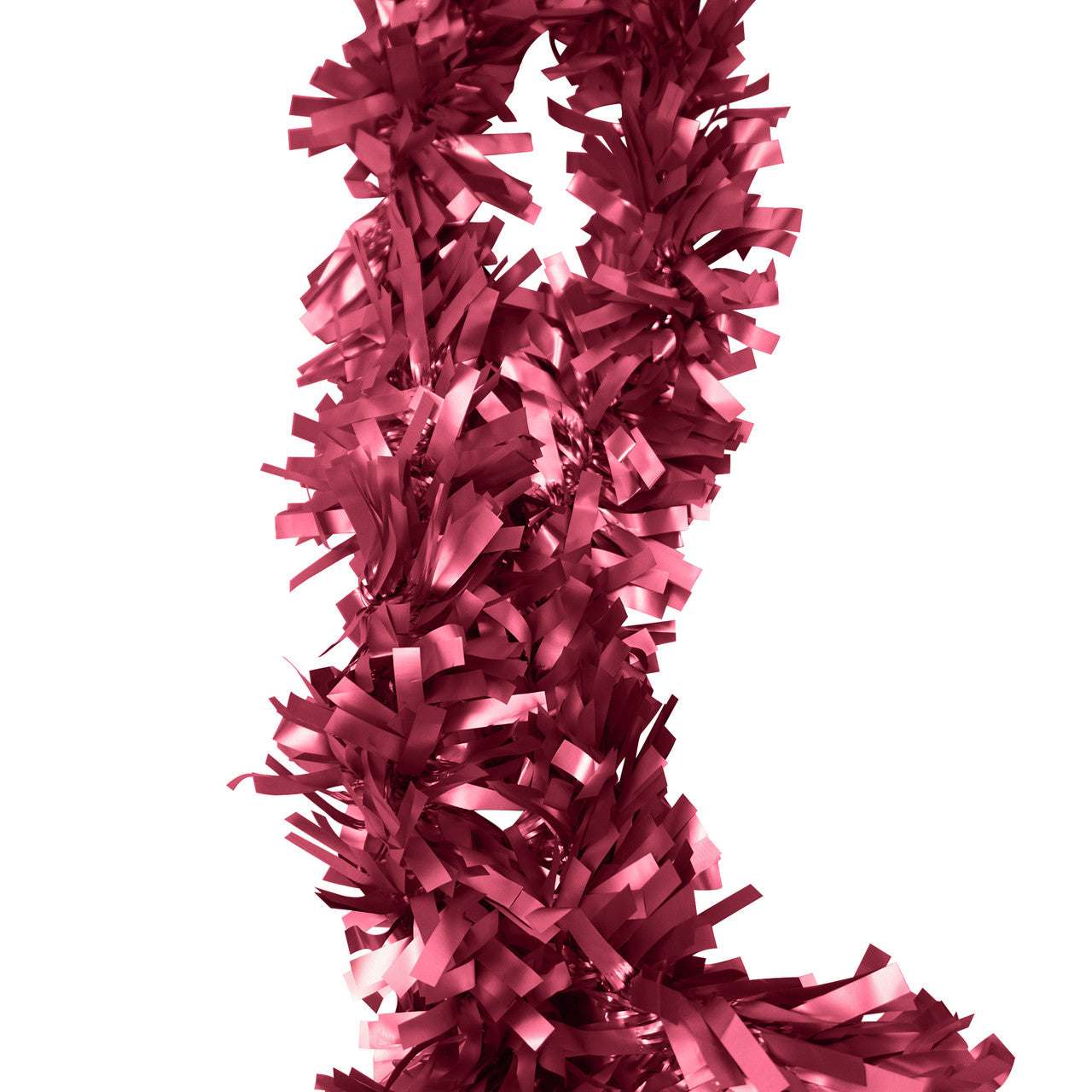 2m Christmas Wide Tinsel Garland - Burgundy