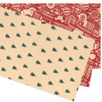 Christmas Kraft Wrapping Paper 70cm x 50cm, 9 sheets - Christmas Tree & Bauble Designs