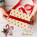 Christmas Kraft Wrapping Paper 70cm x 50cm, 9 sheets - Christmas Tree & Bauble Designs