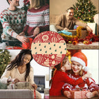 Christmas Kraft Wrapping Paper 70cm x 50cm, 9 sheets - Christmas Tree & Bauble Designs