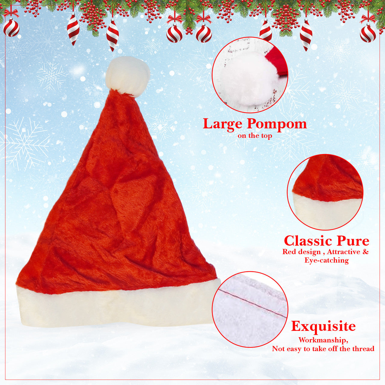 Red Velvet Santa Hat