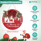Merry Christmas Wooden Sign – Red