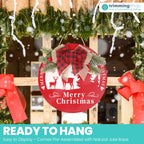 Merry Christmas Wooden Sign – Red