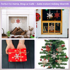 Laser Cut Wooden Snowflake Christmas Ornaments – 18-Piece