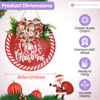 Merry Christmas Wooden Sign – Red & White