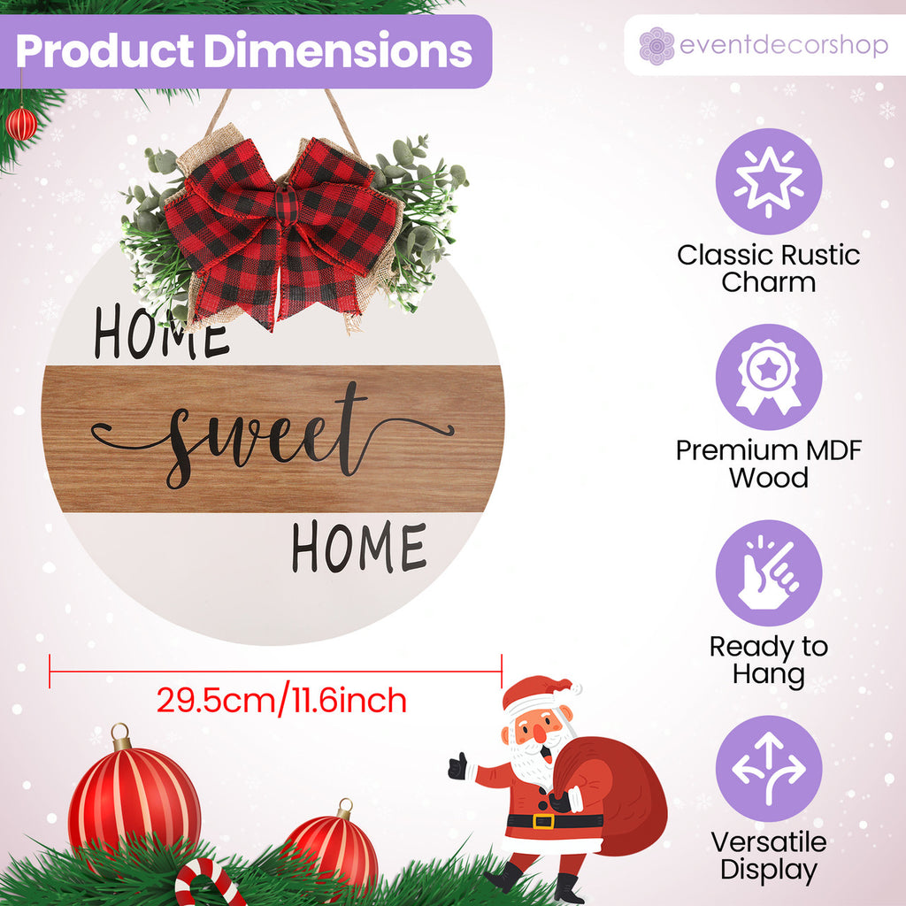 Home Sweet Home Wooden Sign - Round