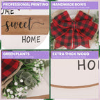 Home Sweet Home Wooden Sign - Round