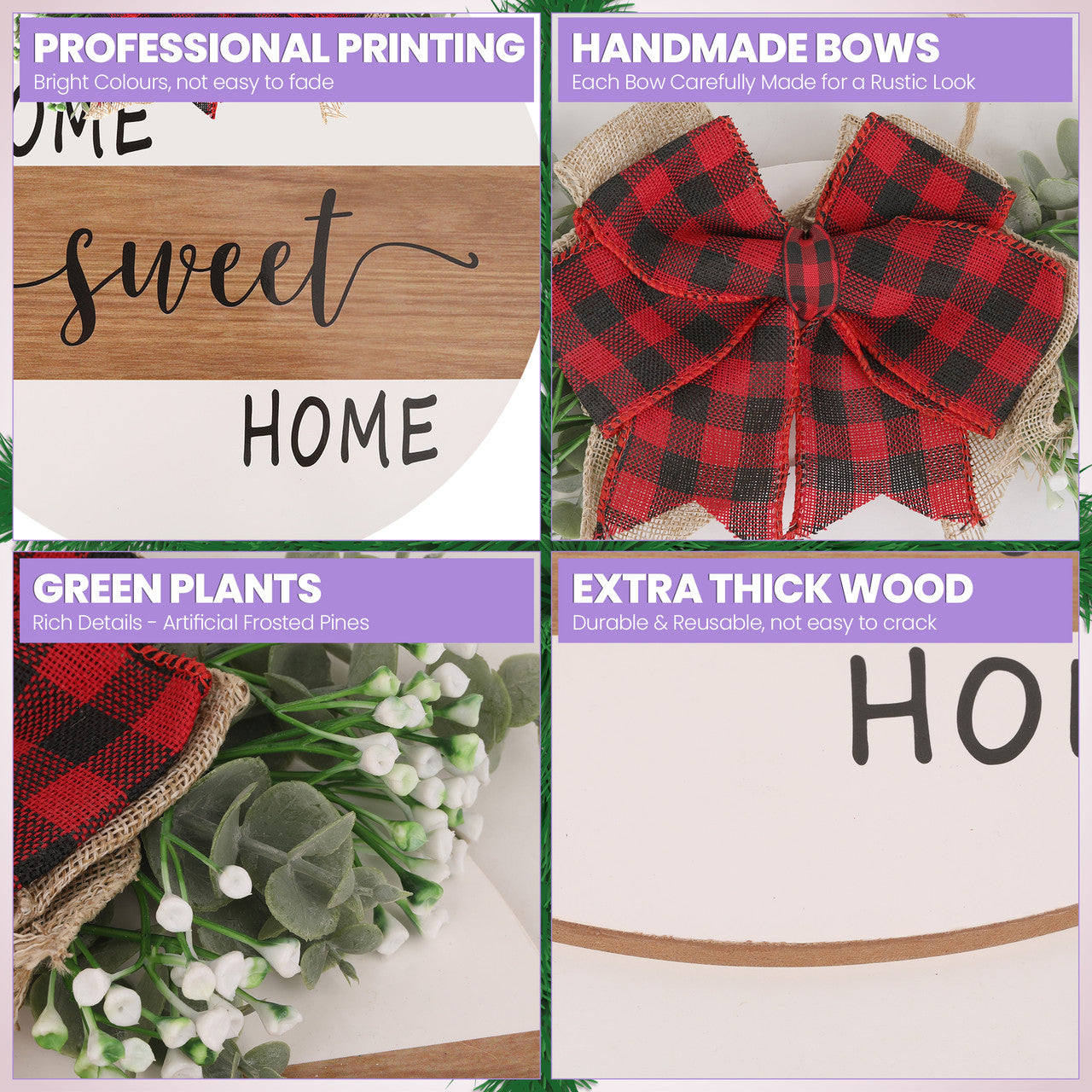 Home Sweet Home Wooden Sign - Round