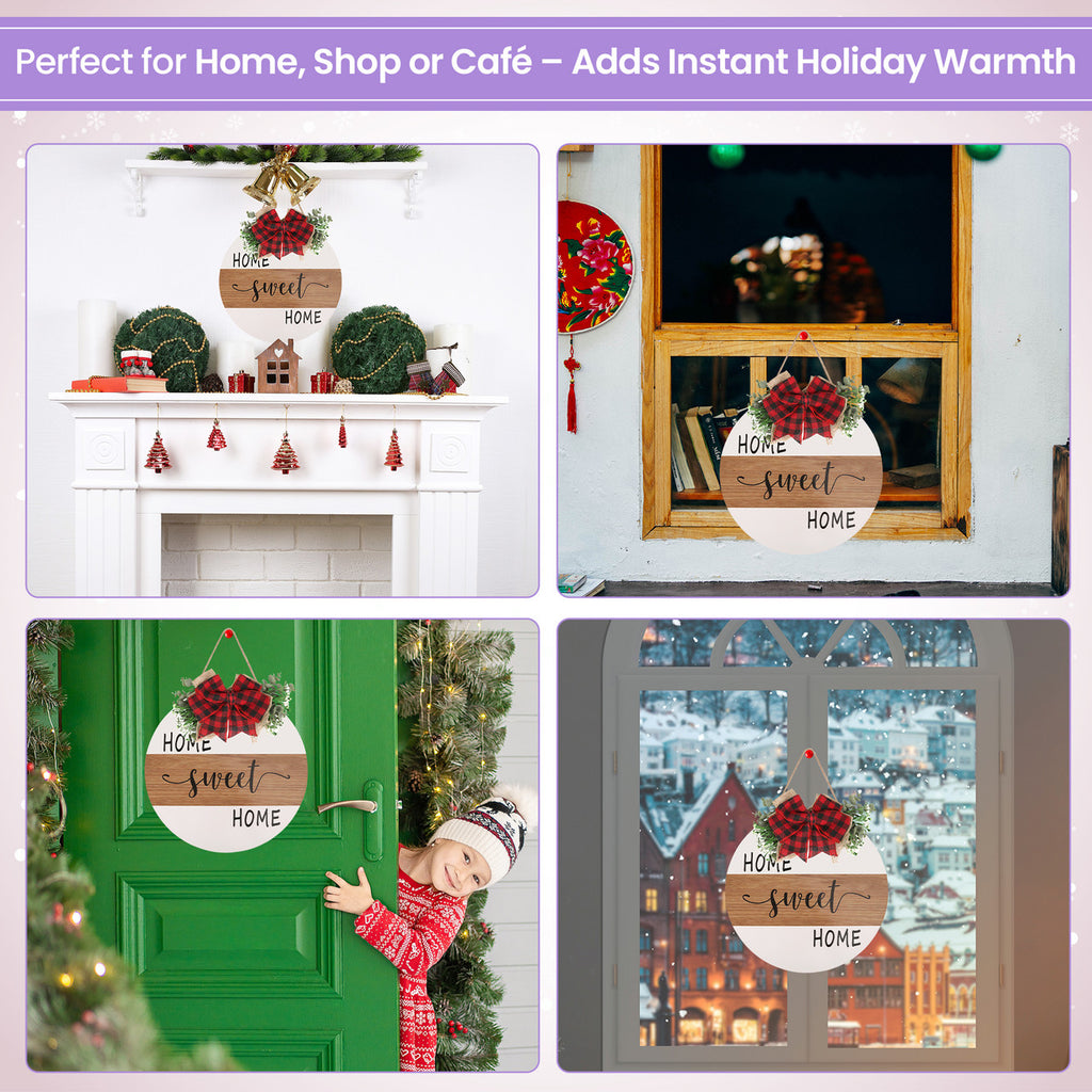 Home Sweet Home Wooden Sign - Round