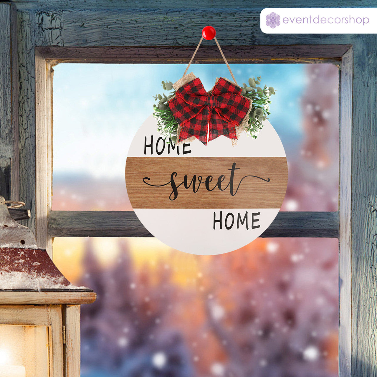 Home Sweet Home Wooden Sign - Round