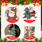 Wooden Christmas Ornaments – 8-Piece Set