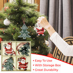 Wooden Christmas Ornaments – 8-Piece Set