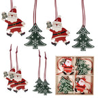 Wooden Christmas Ornaments – 8-Piece Set