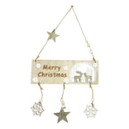 Christmas Hanging Sign - Gold Glitter Star